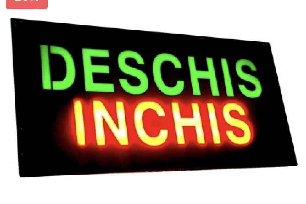 Deschis-Inchis varianta moderna, Semn panou luminos LED magazin 43x23