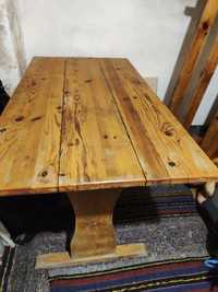 Баварска дървена  маса и 2 бр, пейка