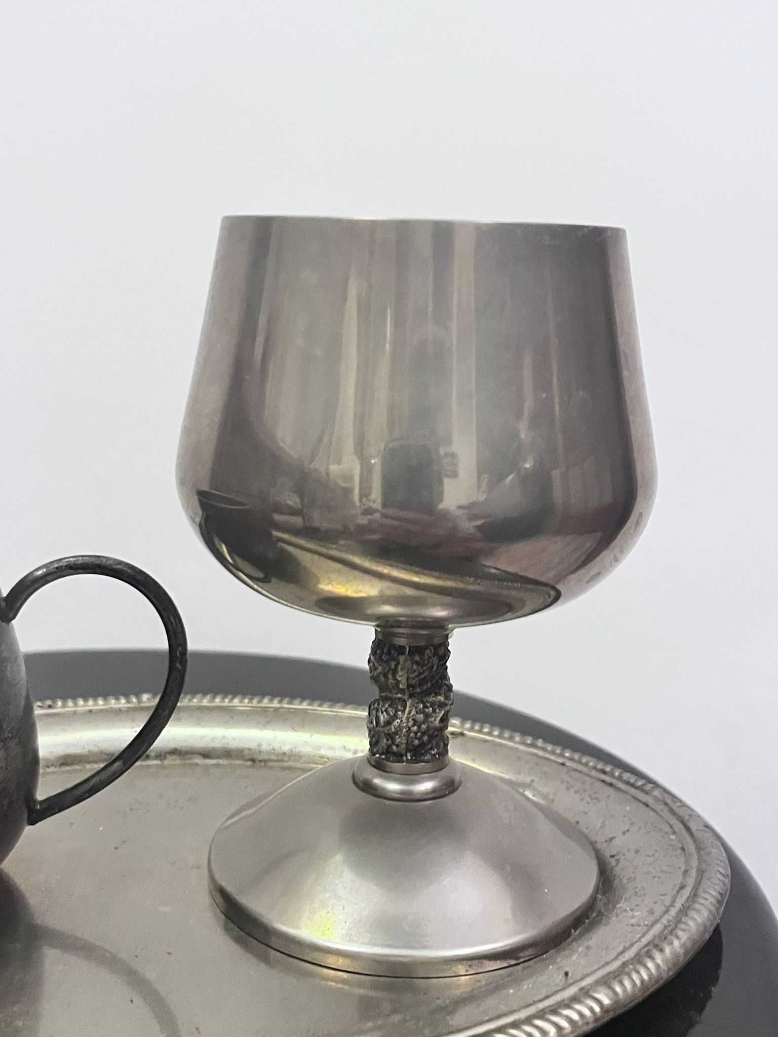 Set 3 piese metalic argintat tava letiera zaharnita bibelou bibelouri