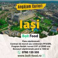 Cautam curieri Bolt Food în Iași / plata saptamanala / Bonusuri