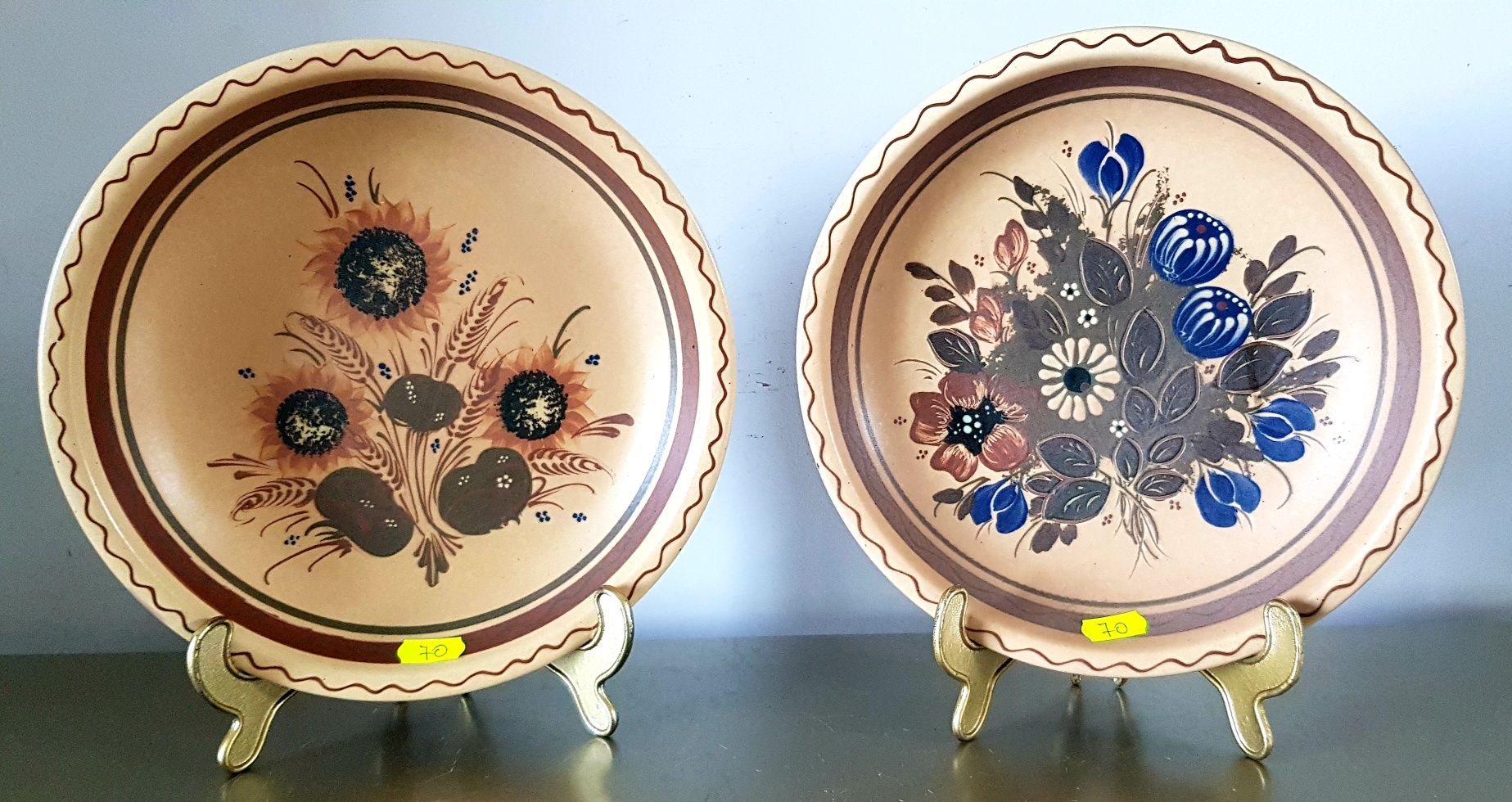 Farfurii/Carafa vechi din ceramică italiană glazurata