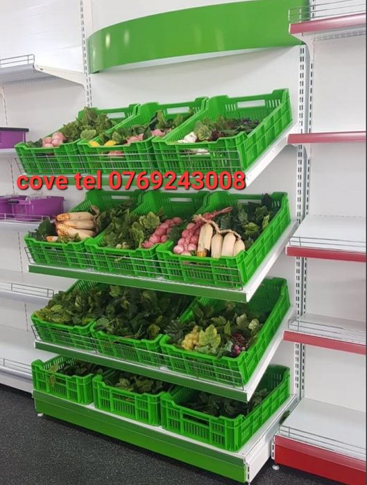 Vând rafturi de supermarket