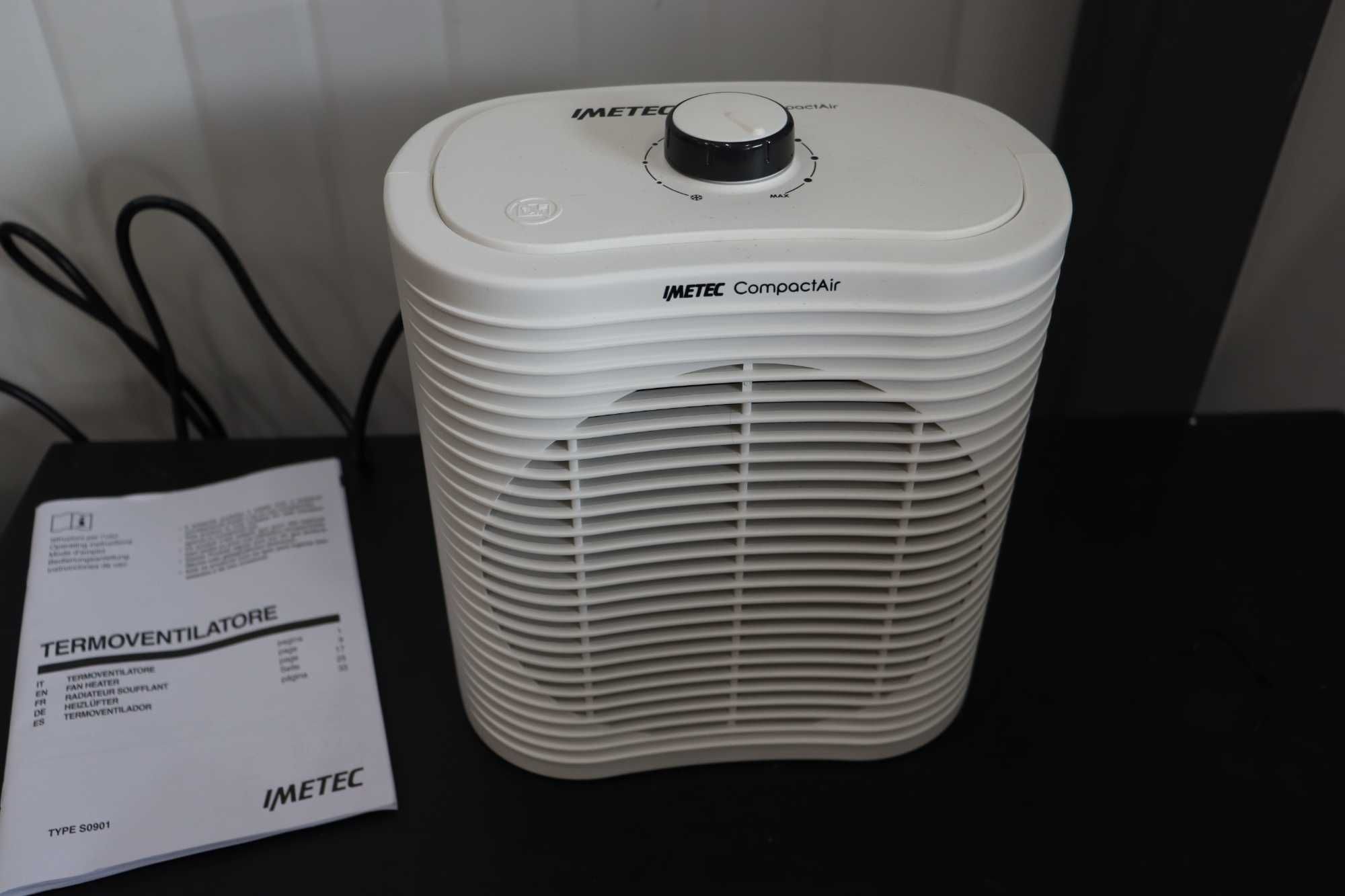 Вентилаторна печка, Imetec Compact Air, Малка и мощна,2000W, калорифер