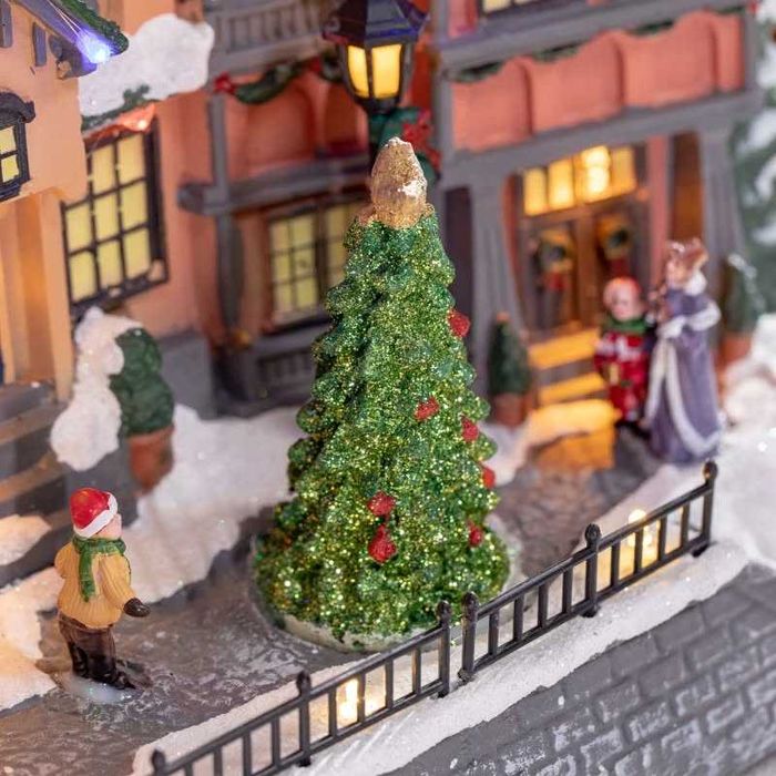 Коледна украса HOMCOM, Коледно селце, 22 цветни светодиода