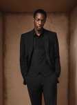 Sacou blazer slim 52 XL Club Of Gents lana super 110's respirabi negru
