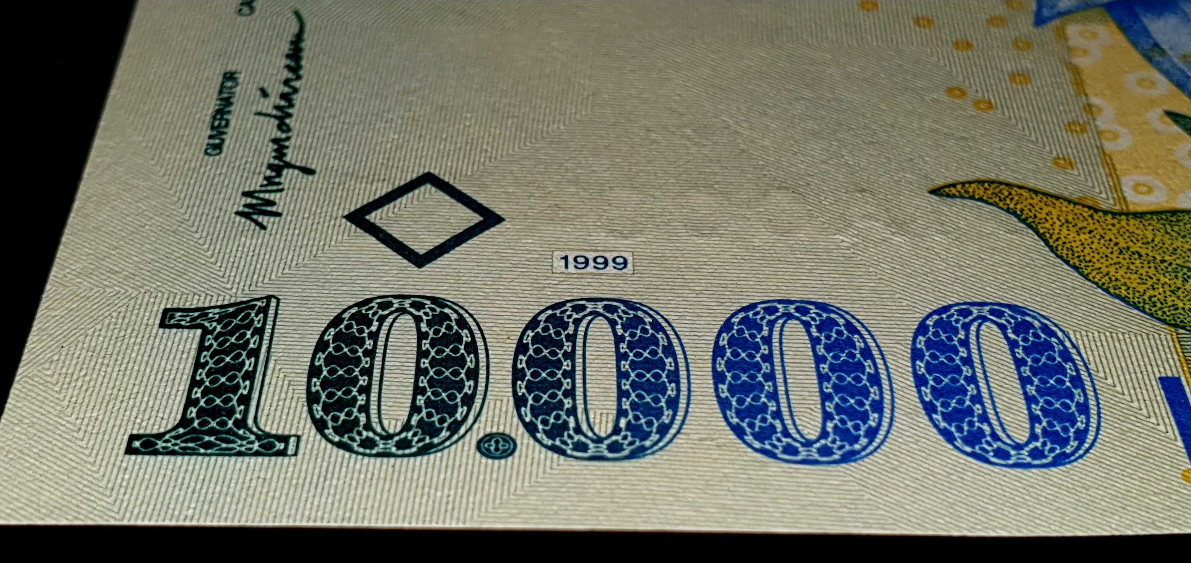 Bancnota 10000 LEI 1999 UNC necirculata serie 001A