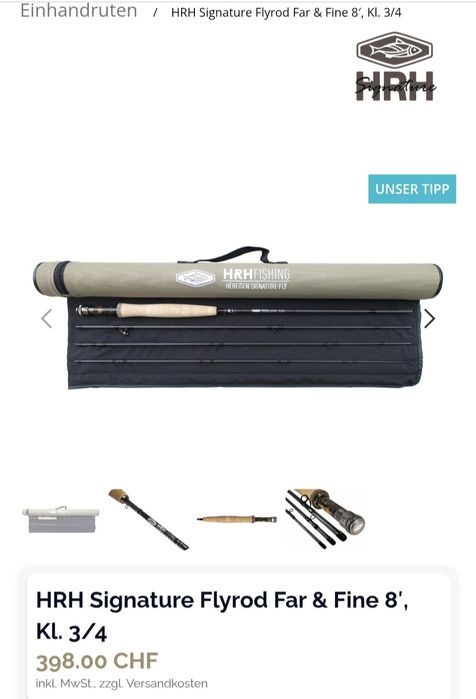 Lanseta flyfishing/de muscă, clasa 3/4