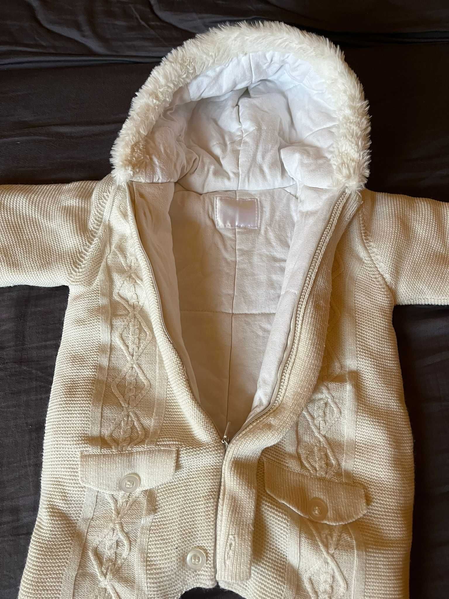 Mayoral combinezon / salopeta tricotata groasa de iarna bebe 65 cm