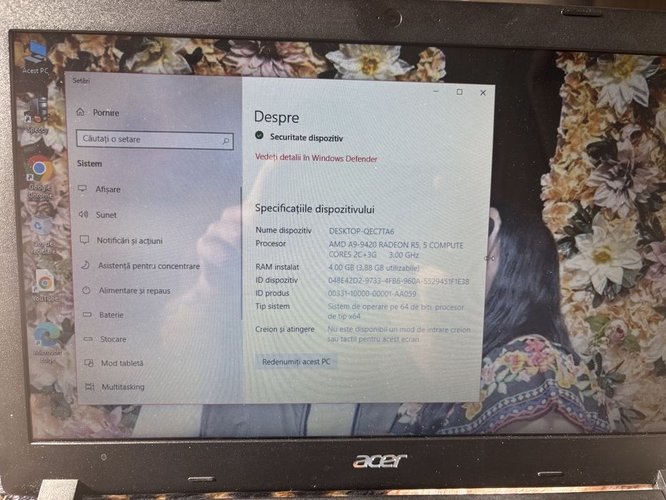 Vand leptop acer