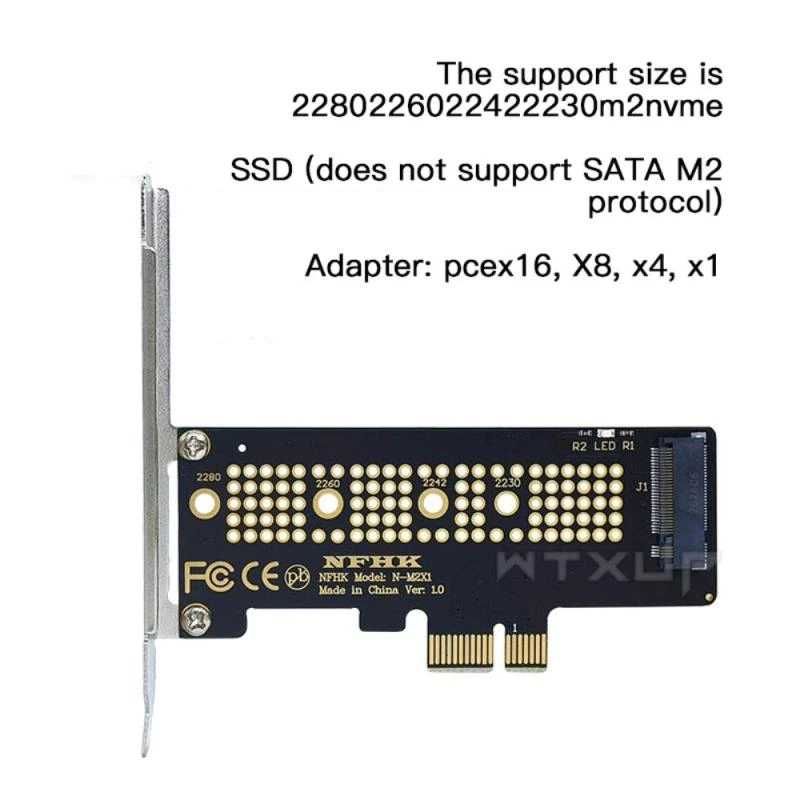 Преходник M.2 (M2) SSD NVME към PCI-E 3.0 x1 + Гаранция