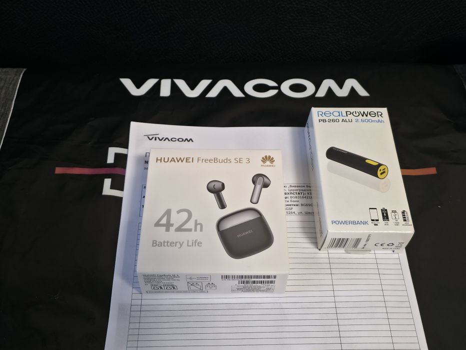 ЧИСТО НОВИ Huawei FreeBuds SE 3 BT Гаранция от Vivacom до 2027 Black