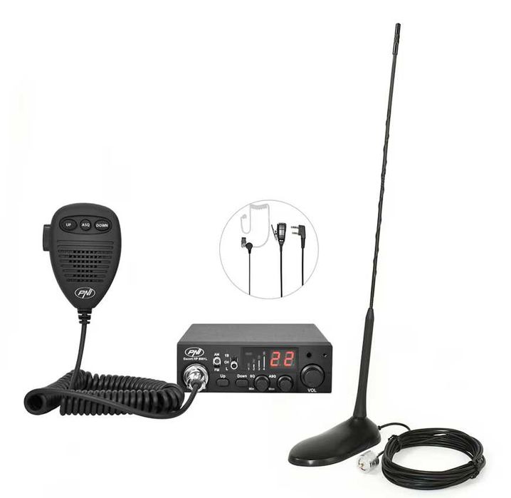 Statie radio CB PNI Escort HP 8001 ASQ + Antena CB PNI Extra 45