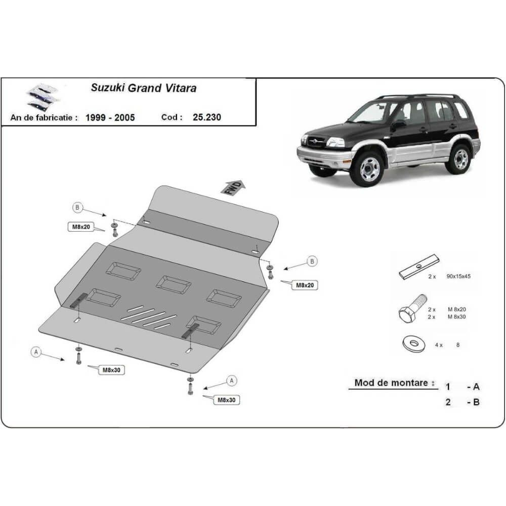 Scut motor metalic Suzuki Grand Vitara 1999 - 2005