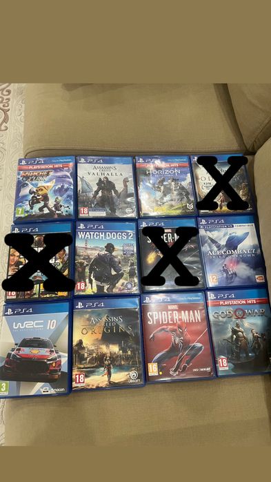 Игри за PS4 Spider-man, Assasins Creed, Ace combat 7, Ratchet Klank