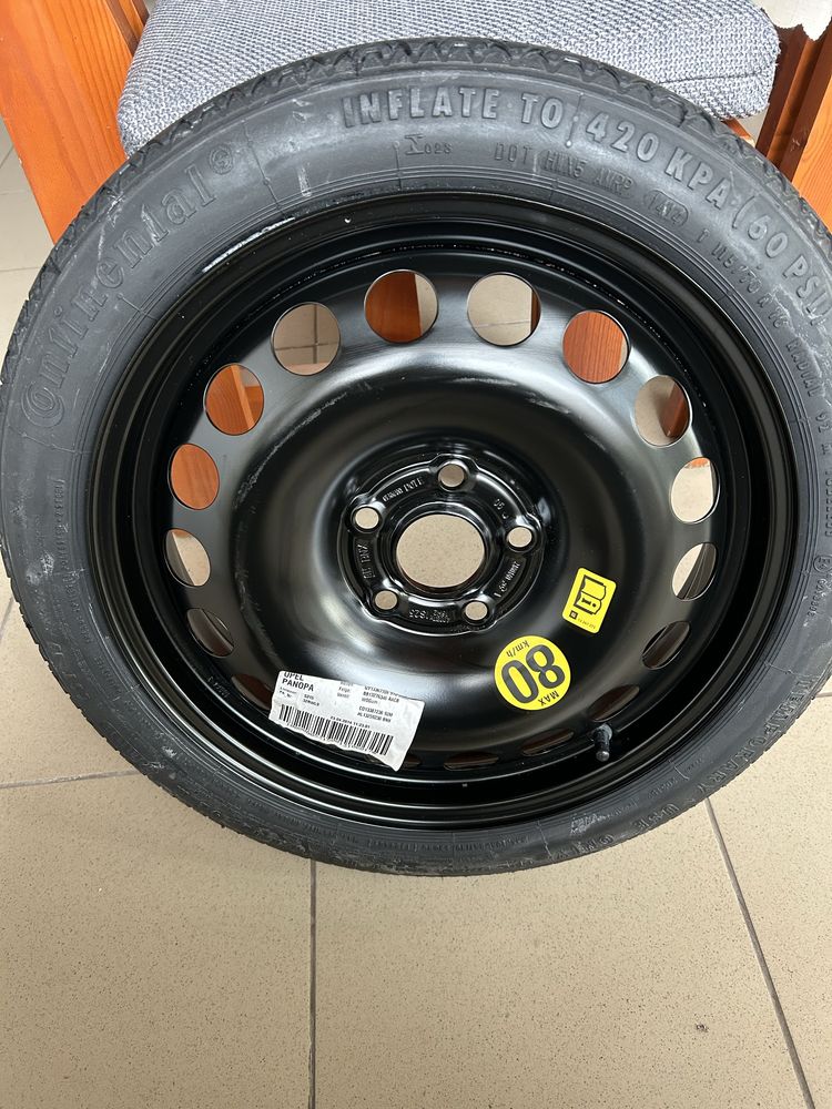 Резервни гуми  Опел Астра J 115/70/16, Форд-125/70/16  Нисан-155/90/17