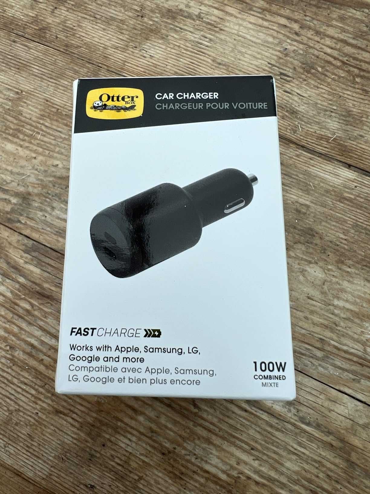 OtterBox Зарядно за кола с два USB-C порта 100W, черно