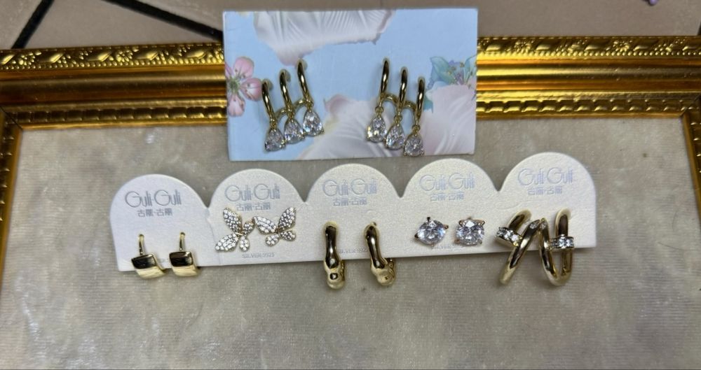 Бижутерия Сережки кольца украшение