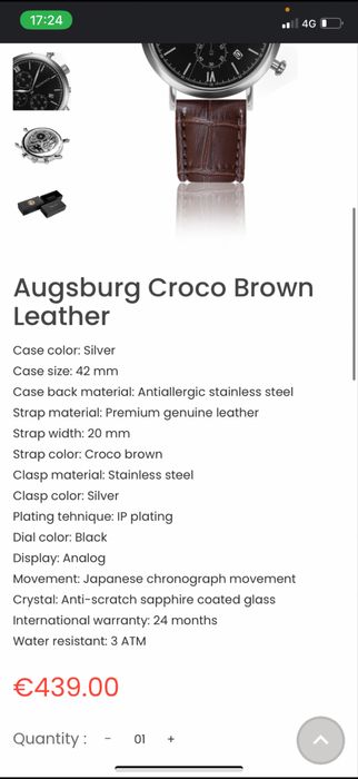 Walter bach croco leather