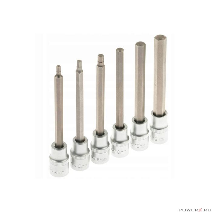 Trusa biti, imbus, hexagon, 1/2", 12 piese, Satra