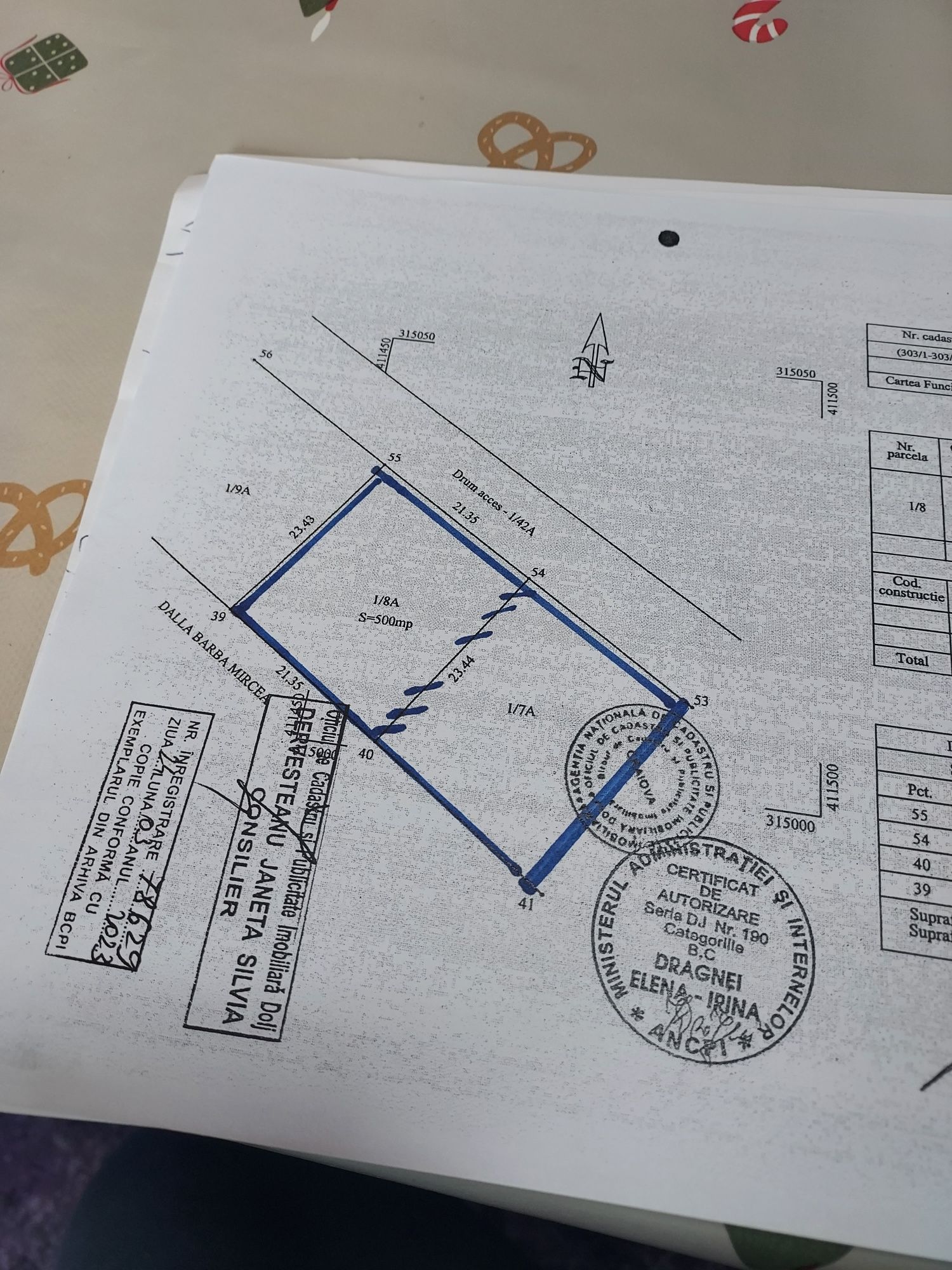 Două parcele alăturate a 500 m²