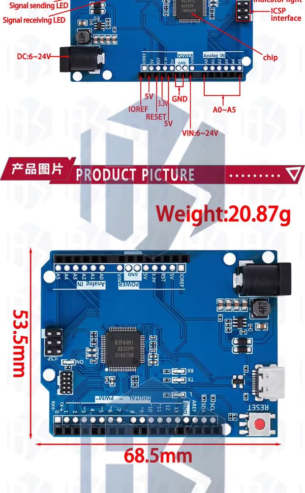 Placuta arduino r4 minima de programare embedded c automatizari