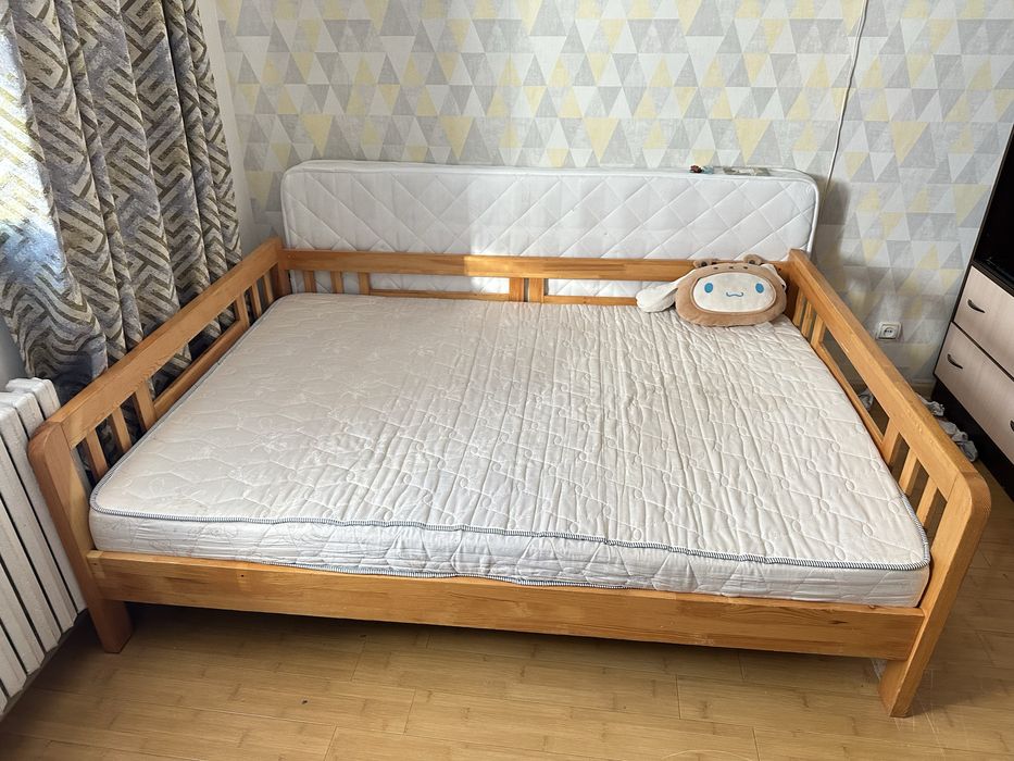 Крепкая Кровать из дерева полуторка