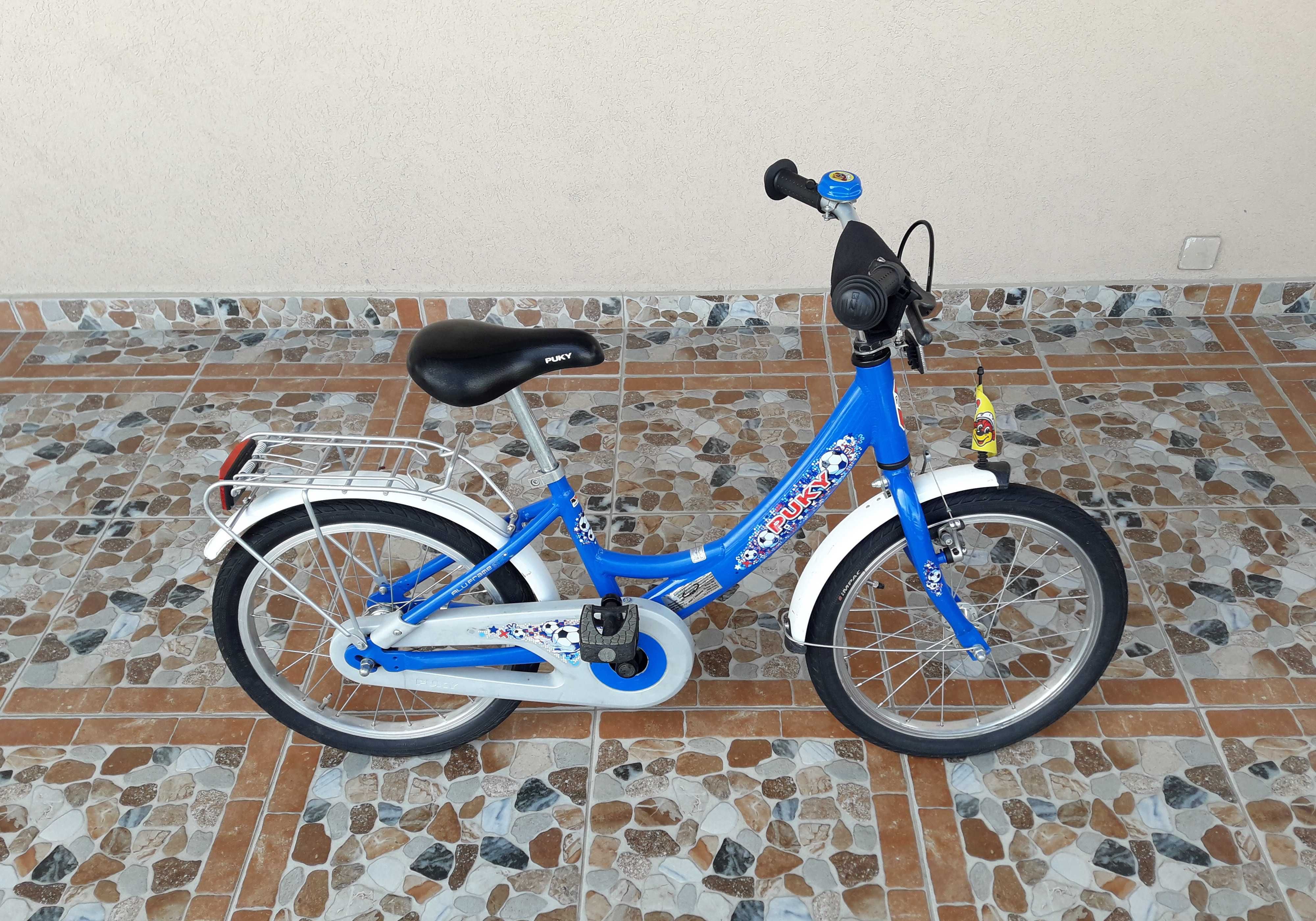 Bicicletă copii PUKY ZL 18’ Fotbal, 1 viteză, ALUMINIU – albastră