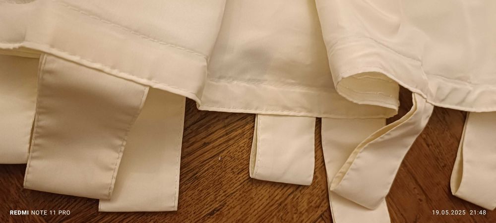 Draperii alb murdar crem VidaXL