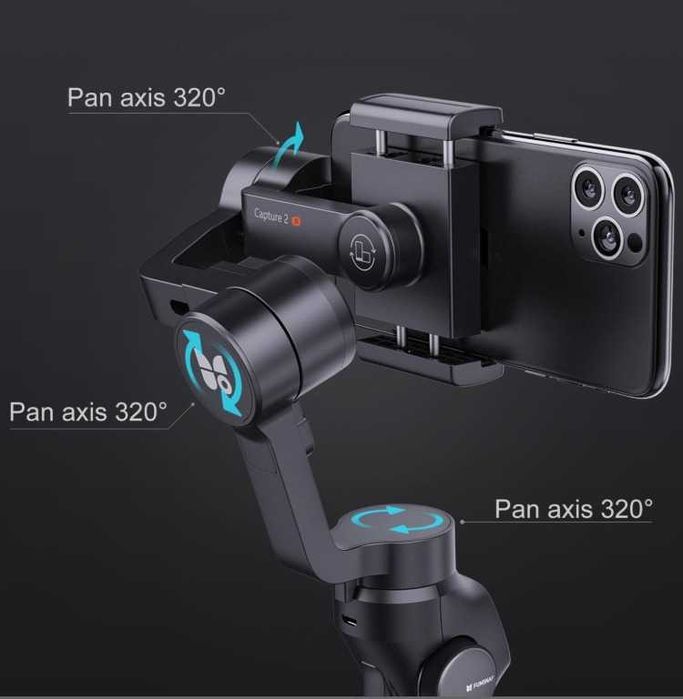 Stabilizator Gimbal 3 Axe FunSnap Capture 2S 4000mAh NOU!