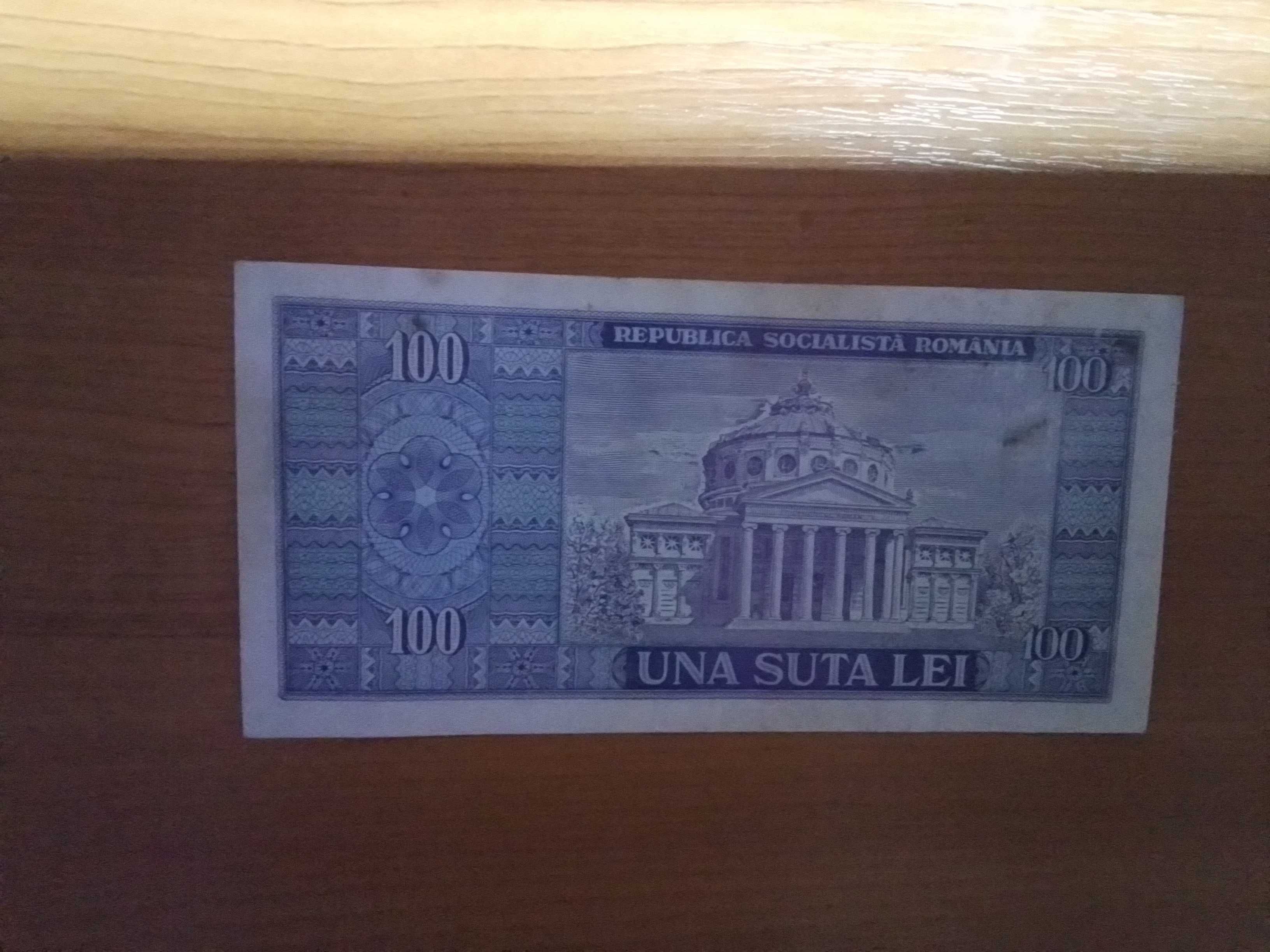 Set 3 bancnote Romanesti an 1966 seria A + bonus 100 lei.