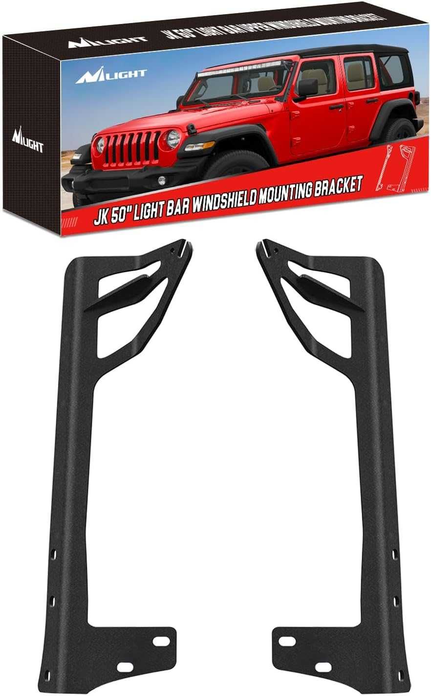 Suporti montaj led-bar 52''pentru Jeep Wrangler anii 2007-2017