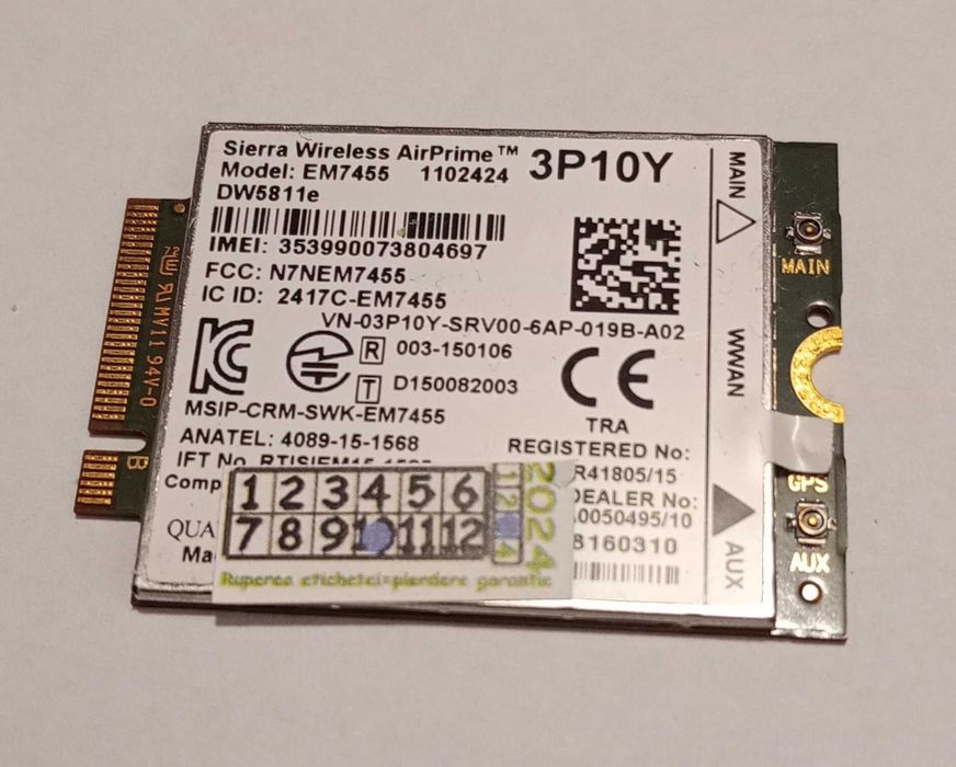 Vand Modul GSM Sierra Wireless AirPrime EM7455, 4G/LTE 300/50, HSPA +