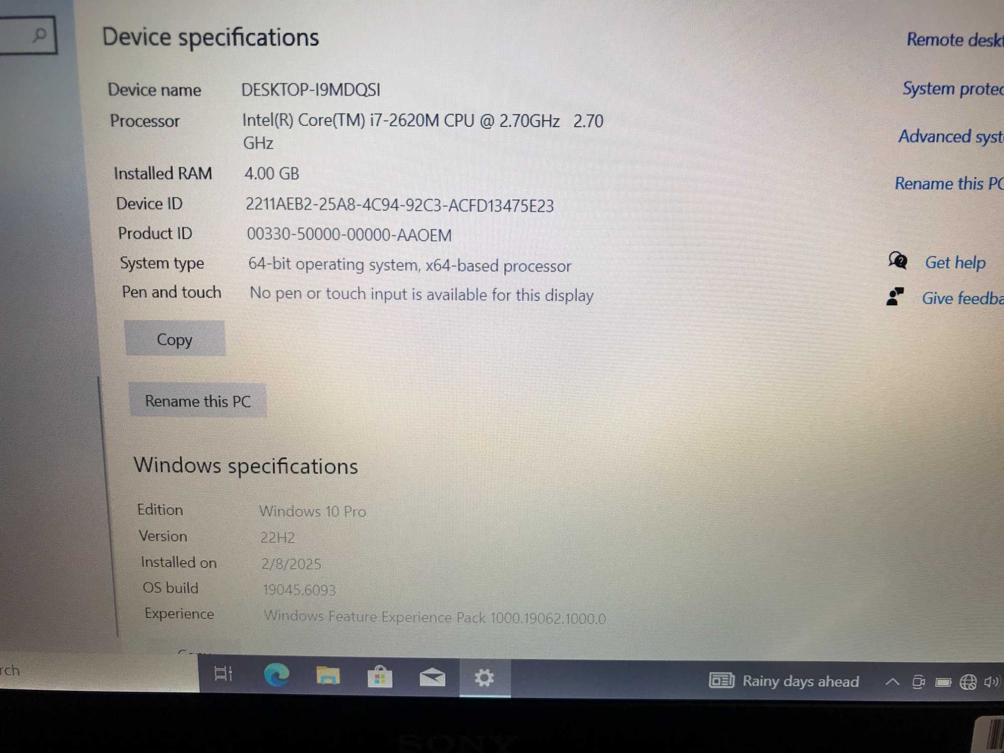 Sony Vaio PCG-41211L 13"Ultrabook, i7 2620M 2.70GHz,4GB Ram,SSD 512 GB