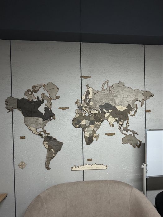 Карта мира 200х120 см