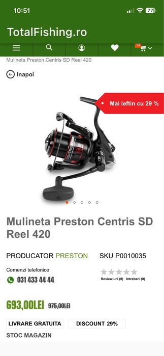 Mulineta Preston Centris SD Reel 420