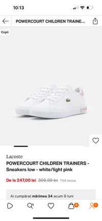 Papuci lacoste fete numarul 34