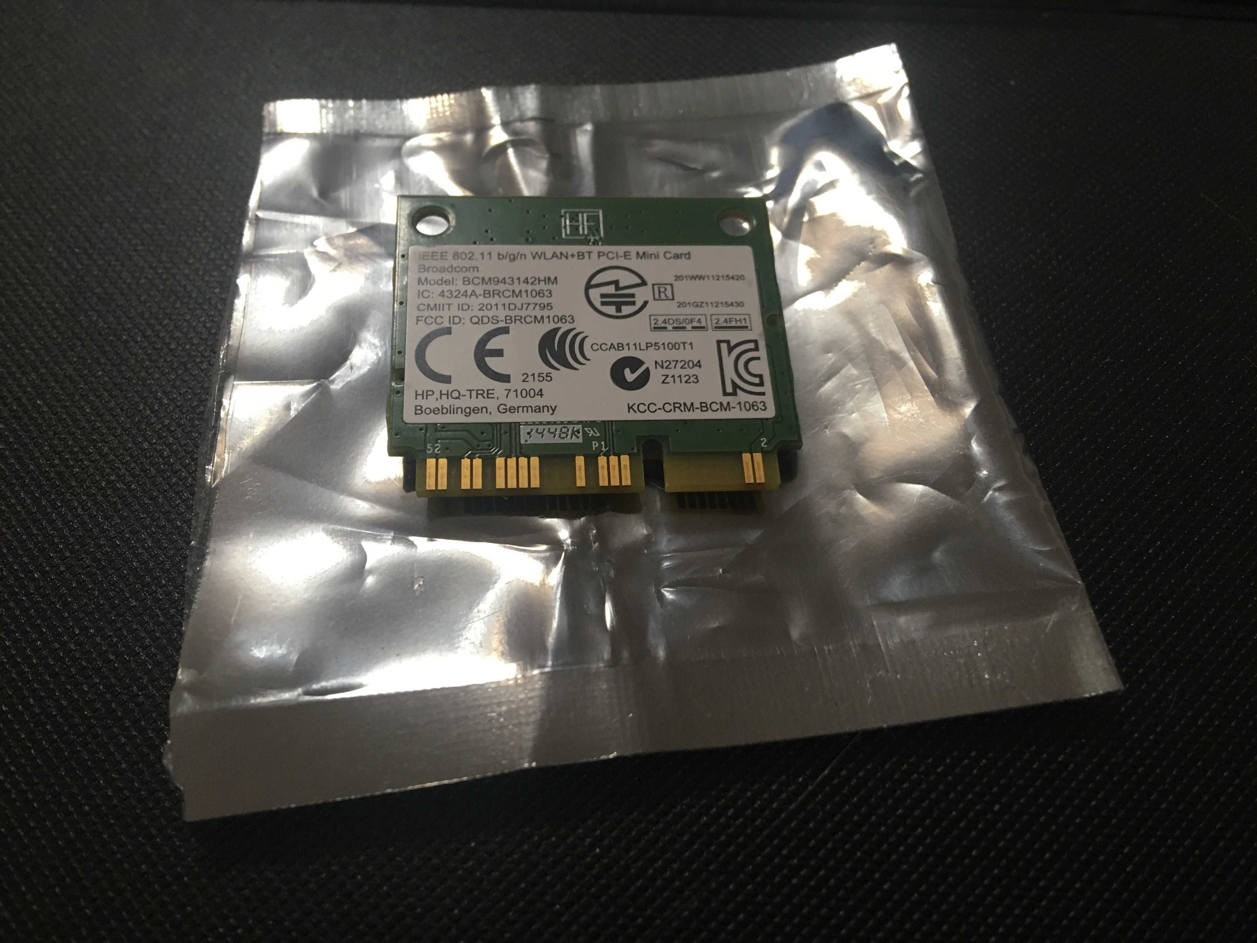 Wi-Fi адаптер Broadcom BCM943142HM 802.11 b/g/n PCI-E Mini Card