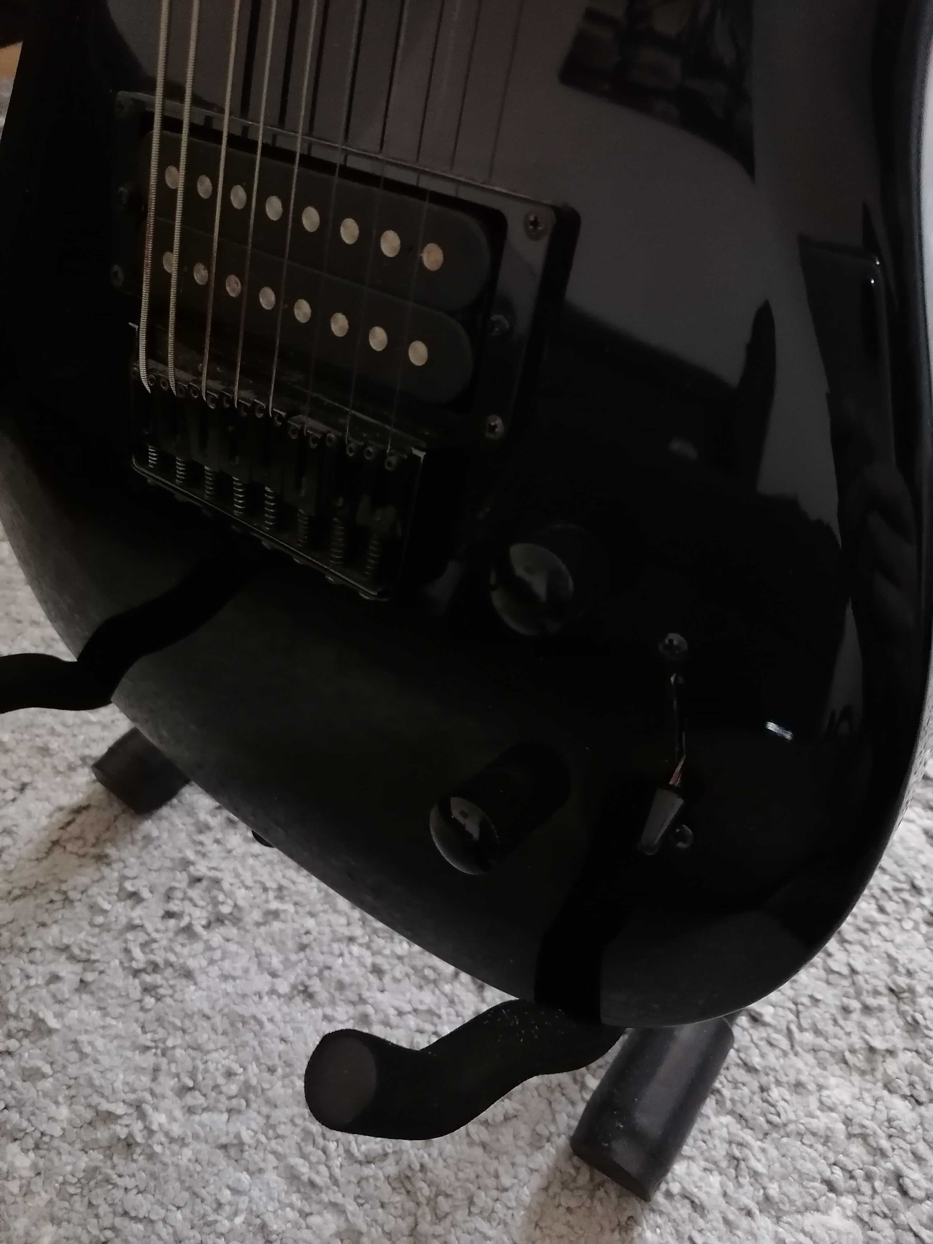 Chitara electrica 8 corzi Harley Benton R-458BK Progressive