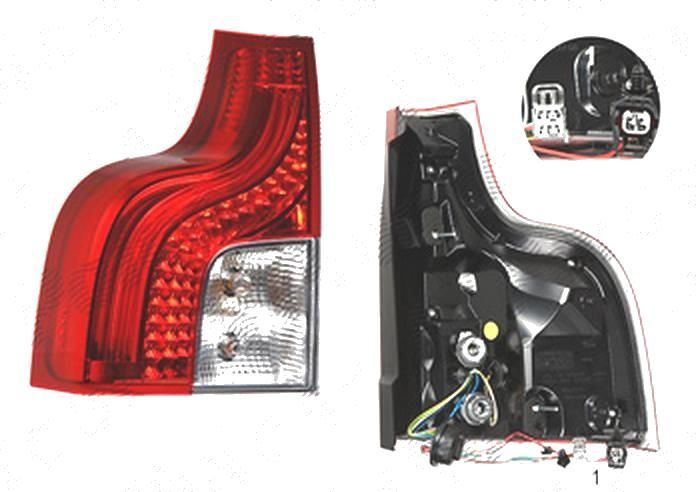 Lampa spate, stop Volvo Xc90 (C/P28), 06.2006-, spate, stanga/dreapta, inferior; LED+P21W+PY21W; cu suport becuri, HELLA