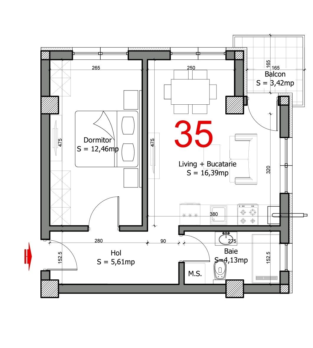 Apartament 2 camere prima închiriere + loc parcare