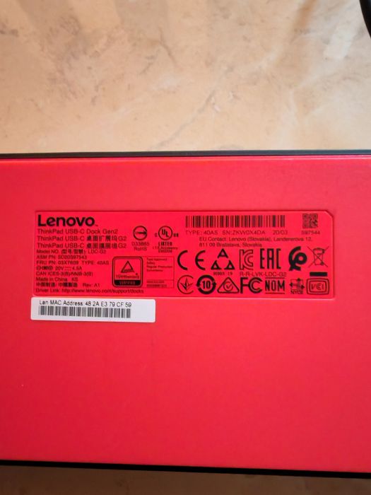 Docking station Lenovo ThinkPad USB-C, Dock Gen 2