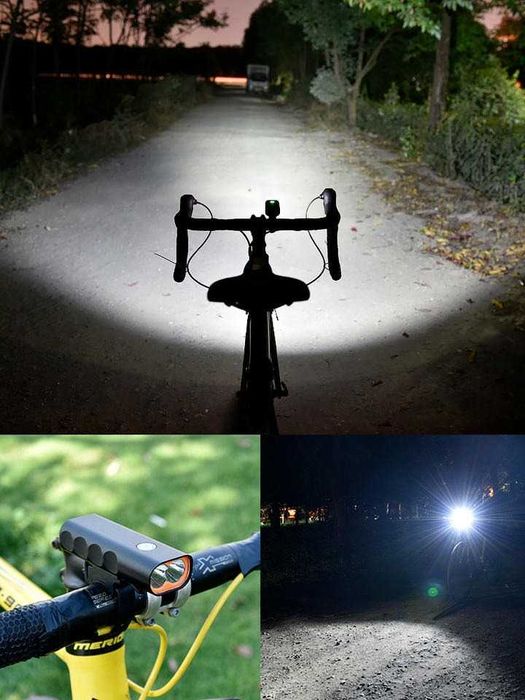 Lumina alba LED frontala ghidon bicicleta reincarcabila far lanterna