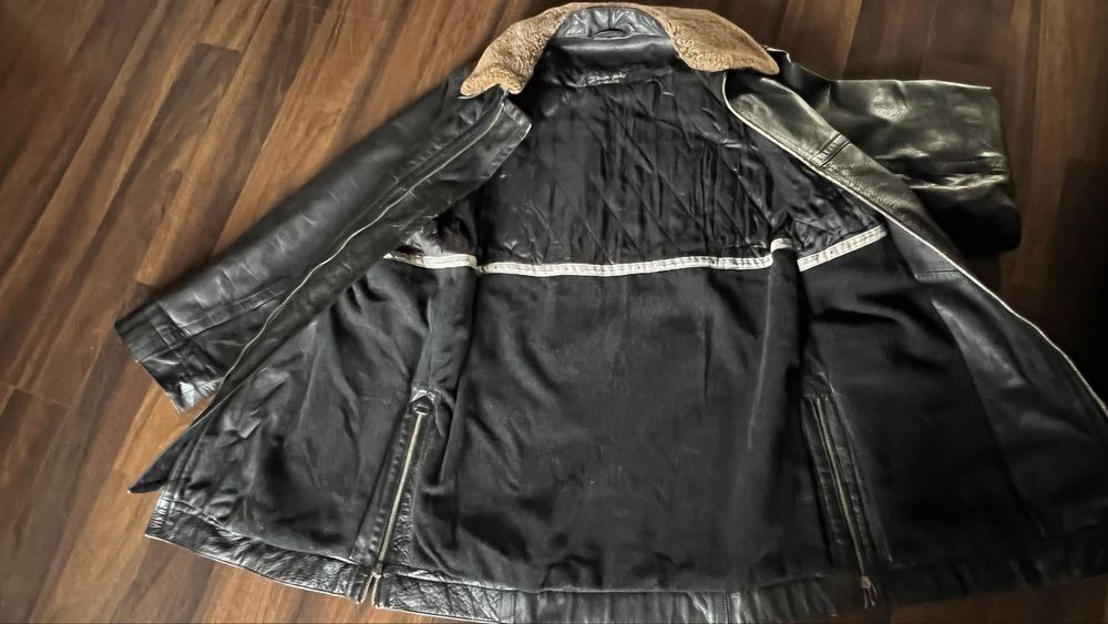 Jacheta groasa piele naturala mar L