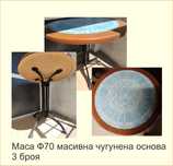 Продавам 3бр.маси с масивна стойка