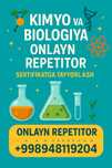 kimyo biologiya repetitor sertifikatga tayorlov, сертификат