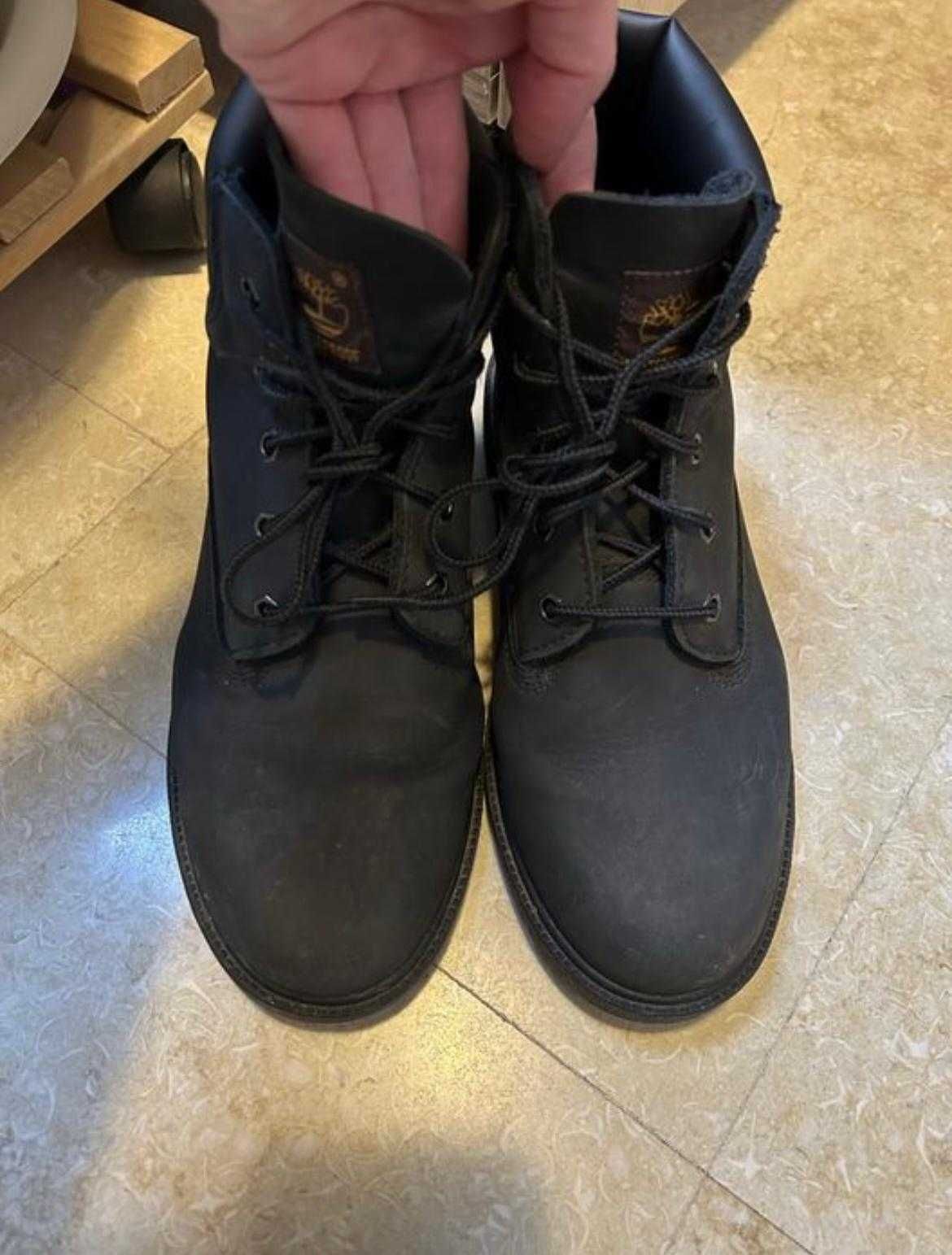 Ghete dama Timberland, negre (piele naturala, marimea 39)