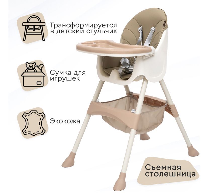Стильный и функциональный стульчик для кормления