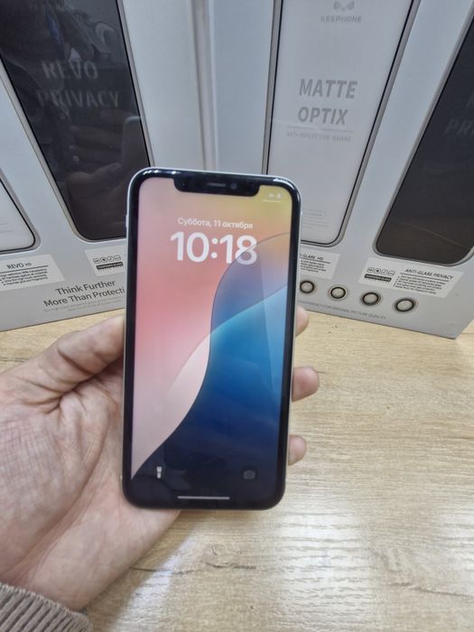 Iphone 11 64 gb 76% white pintel kz munaily