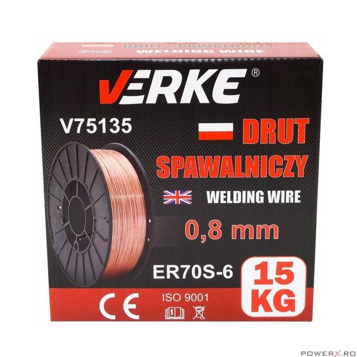 Sarma pentru sudura MIG-MAG 0.8mm, 15 KG, Verke