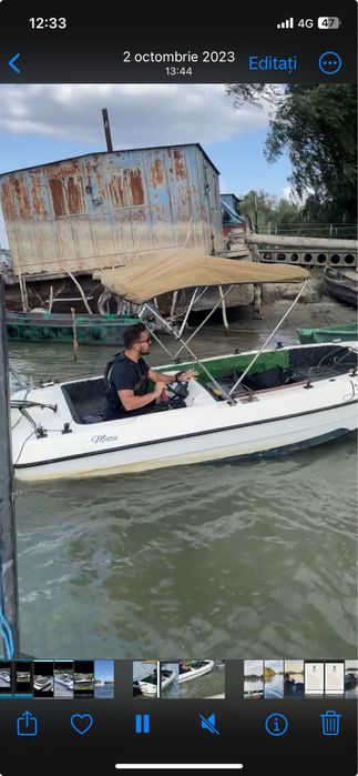 Barca/ambarcatiune,pescuit si agrement cu motor si peridoc 40 cp